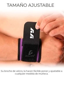 DUO de Muñequeras para lesiones y entrenamientos - Negro - Ver 1