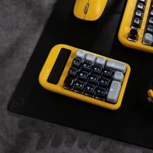 Azio IZO Wireless Numpad / Standalone Calculator (Red Switch), USB/Bluetooth - Yellow - View 2