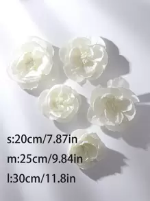 1/3 Stücke Krepp Papier Blumen Dekor Requisiten, DIY Hochzeit Heim Dekoration, beige Seidenpapier Blumen Party Hintergrund Dekoration, geeignet für Geburtstagsfeiern, Wandbögen, Valentinstag Dekoration, Festival Atmosphäre Papierblumen - Beige - Übersicht 4