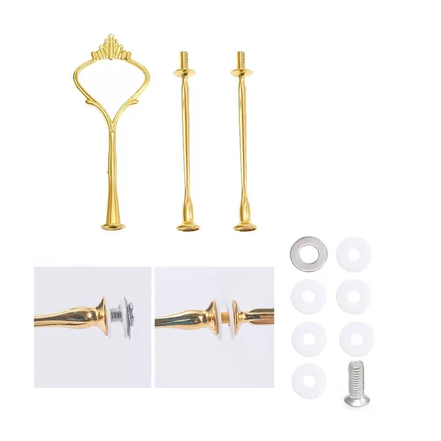 1pc Diy 3-layer Tray Crystal Epoxy Mold Set For Jewelry Display, Coaster, Fruit Plate Making - Yellow Gold - View 1