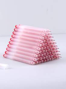 10pcs/Set Simple Transparent Frosted Neutral Pens Stationery Fresh And Simple Watercolour Pen 0.5mm Fountain Pen Office Pen - Red - View 2