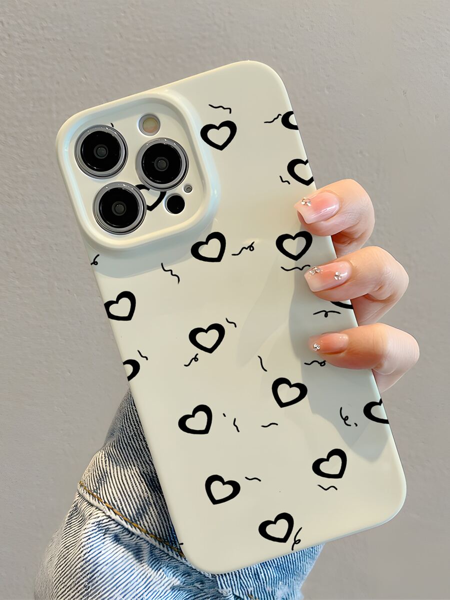 Heart Pattern Phone Case - Multicolor - View 1