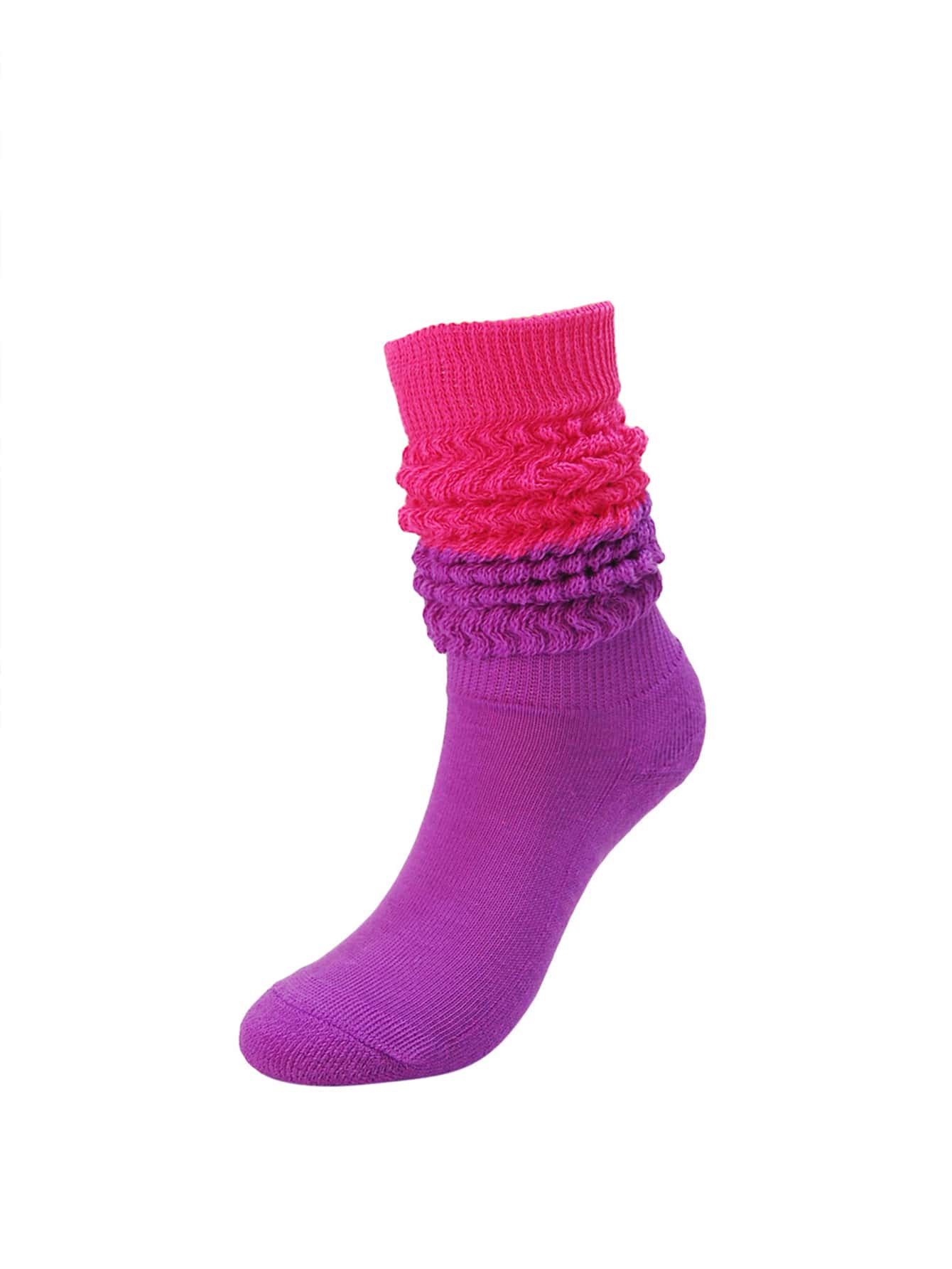 1pair/pack Random Loose Bubble Socks, Thick Pile Sock Suitable For Daily Wear - Multicolor - View 1