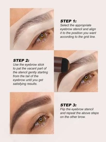 YOUNG VISION Slouchy Person Eyebrow Powder, Hairline Powder, Face Contour Shadow Powder, Stamp Eyebrow Powder #1 Color - Light Brown - View 6