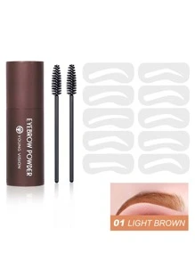 YOUNG VISION Slouchy Person Eyebrow Powder, Hairline Powder, Face Contour Shadow Powder, Stamp Eyebrow Powder #1 Color - Light Brown - View 2