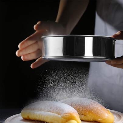 1pc Stainless Steel Ultra Fine 40 Mesh Filter Kitchen Flour Screen Baking Tool