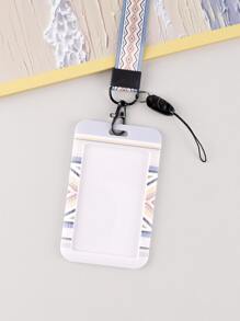 1入組證件套+1入組花布識別證掛繩鑰匙圈