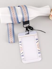 1入組證件套+1入組花布識別證掛繩鑰匙圈