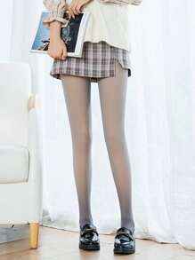 1 pieza 200g negro ultradelgado con abertura vuelo Medias , otoño con invierno grueso Medias Pantimedias - Multicolor - Ver 2