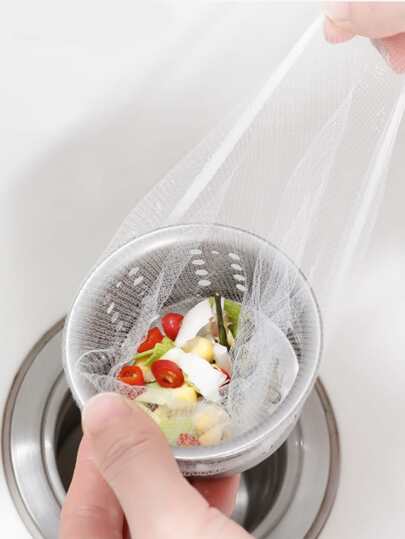100入組水槽過濾網,一次性水槽防漏網,下水道過濾網,廚房過濾器,垃圾網袋,廚房工具
