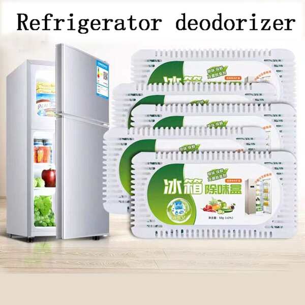 1 pieza Desodorizante para refrigerador para eliminar olores en refrigeradores domésticos, conservar y desodorizar con paquetes de carbón activado, caja desodorizante para refrigerador, artículos para el Día de San Valentín, suministros del Día de San Valentín, artículos para bodas
