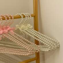 5Pcs/Set Portable Pearl Cloth Hangers Dog Accessories Storage Organizer Pet clothes hanger Clothes Hanger Cat Clothes Rack - Pink - View 4