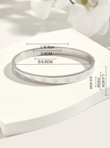 時尚雪花設計手環 - 銀色 - 查看 4