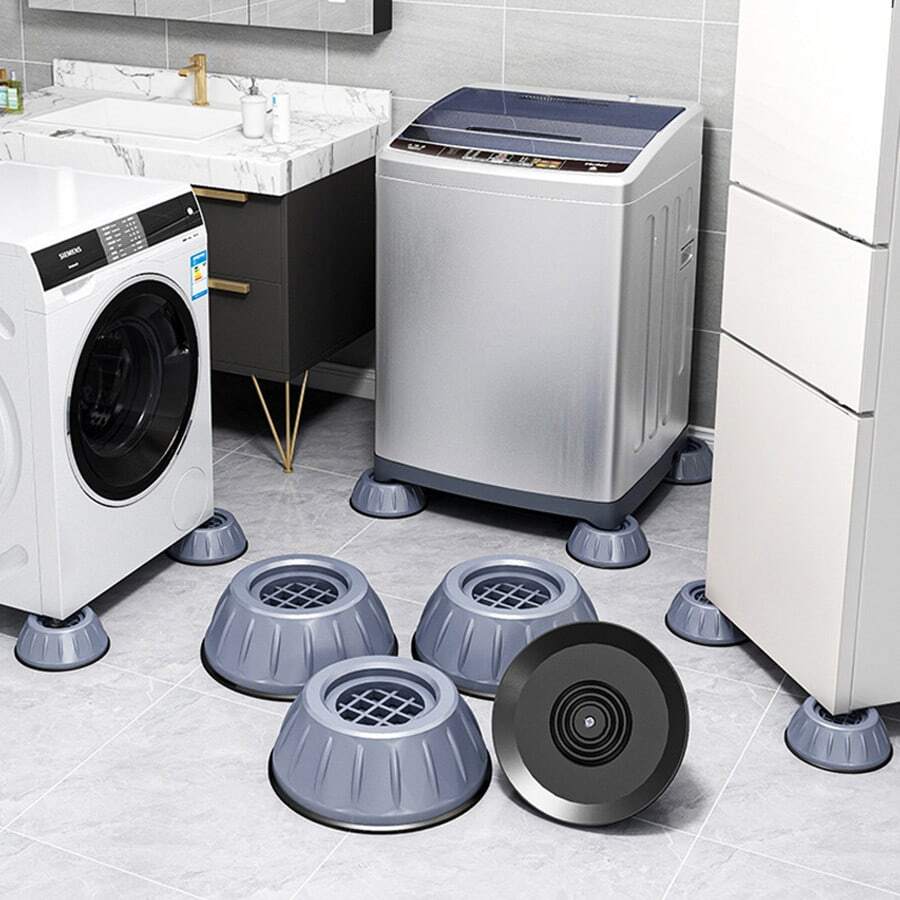 4pcs Universal Washing Machine Base Feet Pads With 2 Sizes (3.14in/3.54in) Anti-slip & Shock Absorption Foot Pads - Multicolor - View 1