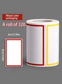 1pc Self-adhesive Blank Sticker Label For Personalized Handwritten Name, Price Tag, Peel Off Backing - Multicolor - View 2