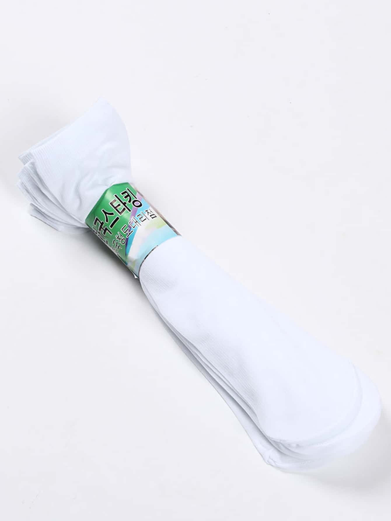 1雙男士素色超薄尼龍透氣,簡約風商業短襪子合適的適用於每天穿戴在夏天 - 白色 - 查看 1