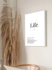 1入組極簡風格海報設計生活濃烈香調白色背景掛畫帆布印花家庭裝飾用品適用於客廳臥室3尺寸帶框架至懸掛 - 彩色 - 查看 1