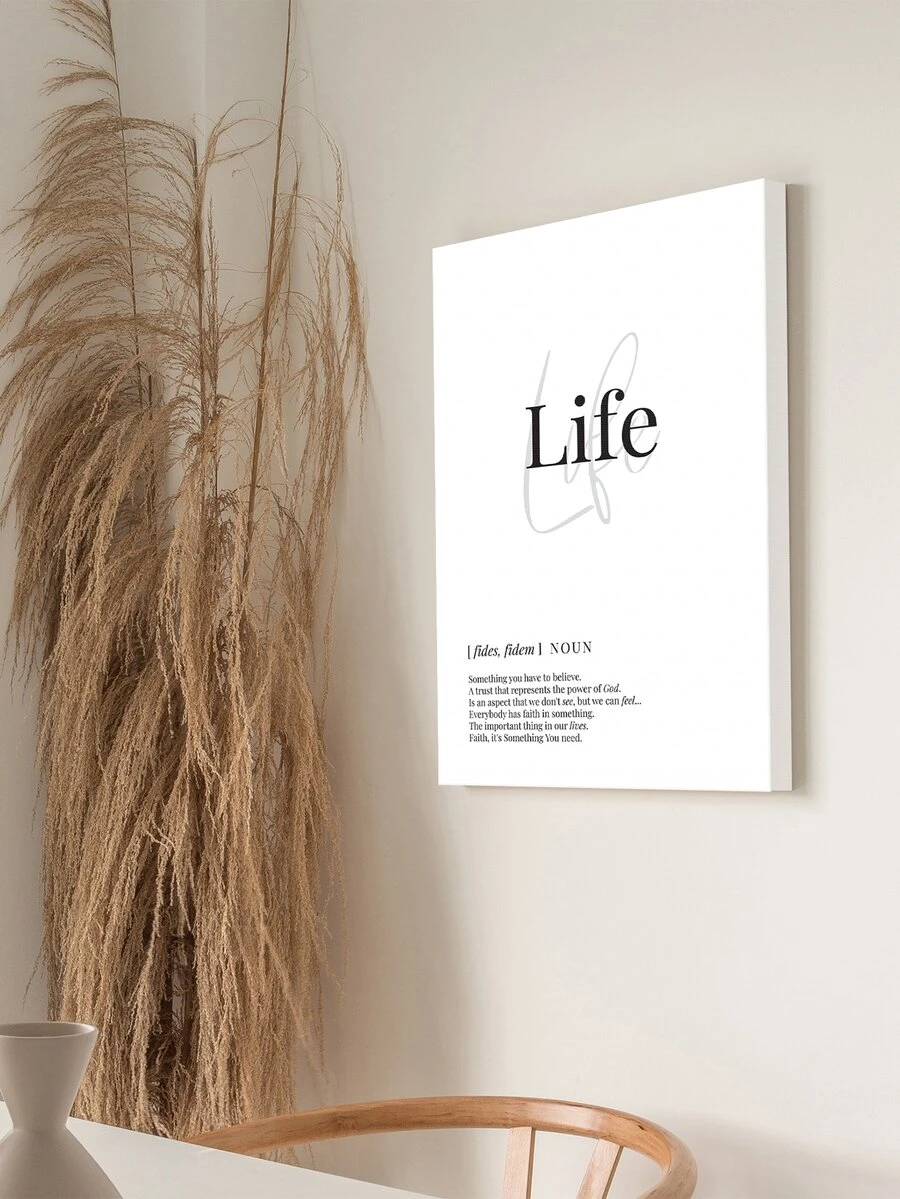 1入組極簡風格海報設計生活濃烈香調白色背景掛畫帆布印花家庭裝飾用品適用於客廳臥室3尺寸帶框架至懸掛 - 彩色 - 查看 1