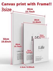 1入組極簡風格海報設計生活濃烈香調白色背景掛畫帆布印花家庭裝飾用品適用於客廳臥室3尺寸帶框架至懸掛 - 彩色 - 查看 9