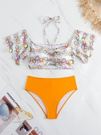 新款時尚性感雙肩泳衣套裝,給女性帶來優雅和可愛