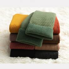 4pairs Women's Solid Color Thickened Winter Snow Socks For Warmth And Slimming (flesh/tan+black+grey+ginger) - Multicolor - View 3