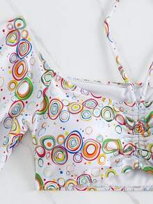 新款時尚性感雙肩泳衣套裝,給女性帶來優雅和可愛 - 黃色 - 查看 4