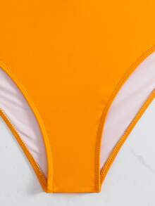 新款時尚性感雙肩泳衣套裝,給女性帶來優雅和可愛 - 黃色 - 查看 5