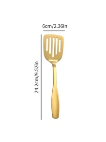 2把加厚不锈钢烹饪铲，适用于厨房、餐厅和聚会 - 金色 - 查看 2