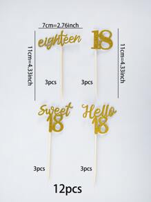 Trang trí Cupcake - Vàng - Xem 2