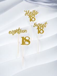 Trang trí Cupcake - Vàng - Xem 3