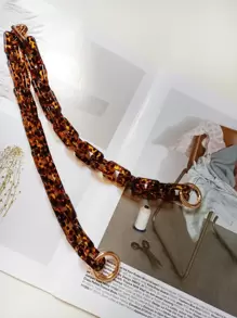 1 Stück Schulterriemen aus Leopard-Muster Acrylkette für kleine Taschen, Taschenzubehör, DIY Zubehör, Verstellbarer Ersatz-Schulterriemen, stilvoll und langanhaltend