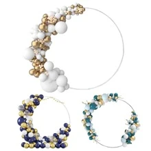 39/59/70.8 Inch Round Balloon Arch Kit, Reusable Round Backdrop Stand Kit , Balloon Arch Frame for Wedding Birthday Baby Shower Photo Background Party Decoration - White - View 1