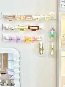 1pc Wall-Mounted Jewelry Organizer, Headwear & Hat Display Holder No-Drill Back To School