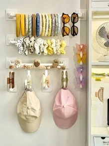 1pc Wall-Mounted Jewelry Organizer, Headwear & Hat Display Holder No-Drill Back To School