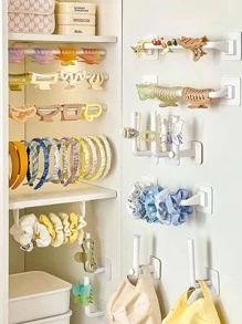 1pc Wall-Mounted Jewelry Organizer, Headwear & Hat Display Holder No-Drill Back To School