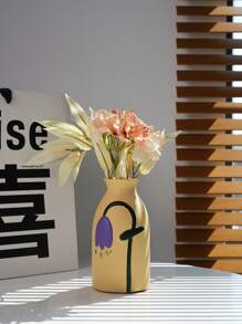 1pc Flower Pattern Vase - 彩色 - 查看 4