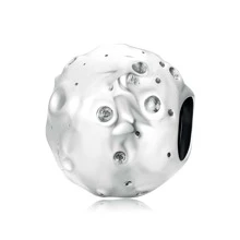 WOSTU 1入組925純銀月亮墜飾釘珠吊墜適合原始手環項鍊適合女士首飾類 - 銀色 - 查看 1