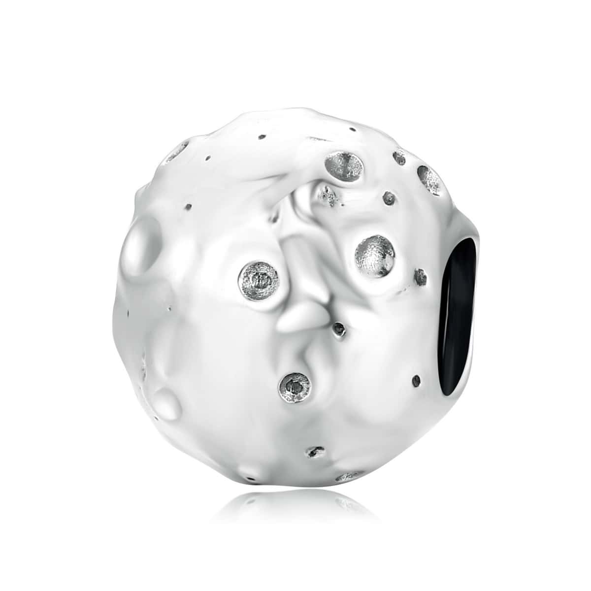 WOSTU 1入組925純銀月亮墜飾釘珠吊墜適合原始手環項鍊適合女士首飾類 - 銀色 - 查看 1