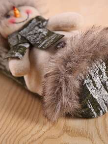 1pc Cartoon Christmas Tree & Bark Pattern Wine Bottle Cover Decoration - Multicolor - View 3