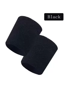 1 Miếng Thể thao Băng tay Với Khăn tắm , Bóng rổ , Khỏe mạnh Sự bảo vệ , Chống bong gân - màu đen - Xem 1