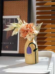 1pc Flower Pattern Vase - 彩色 - 查看 5