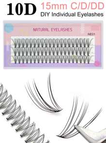 10d False Eyelashes 15mm - 15mm - View 1
