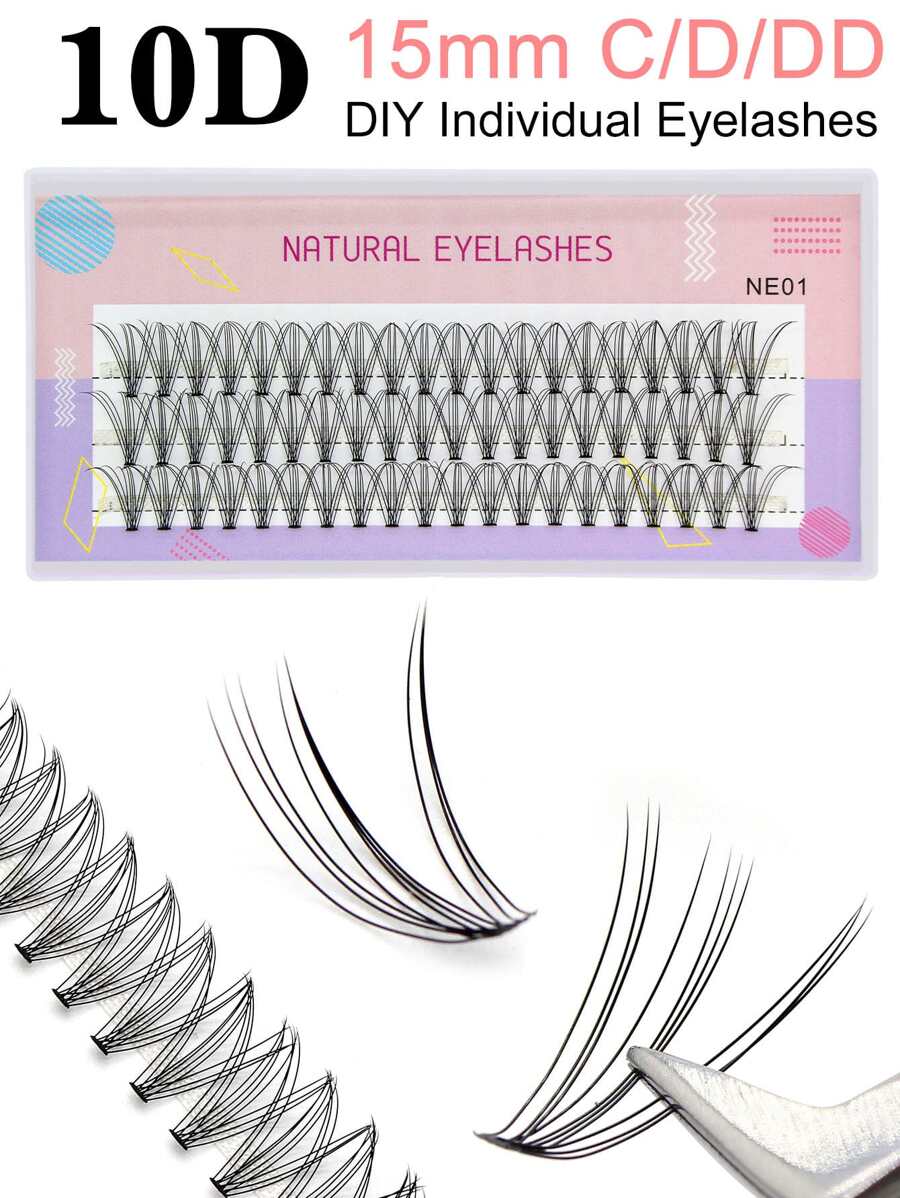 10d False Eyelashes 15mm - 15mm - View 1