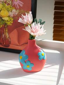1pc Flower Pattern Vase - 彩色 - 查看 6