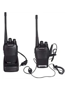 Kit 2 Radio Comunicador Baofeng 12km Walk Talk 16 Canais BF-777S - Preto - Visão 2