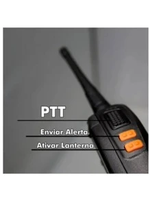 Kit 2 Radio Comunicador Baofeng 12km Walk Talk 16 Canais BF-777S - Preto - Visão 7