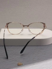 1 Pair Cat Eye Enamel Bicolor Women's Daily Eyeglasses