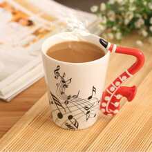 HappyWare Taza de cerámica con mango en forma de Saxofon - Multicolor - Ver 2