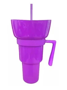 (1 PZ) (1LT) Vaso Mágico con Plato Botanero (500 GR) Tipo Estadio Cambia De Color Incluye Popote y Decoraciones + UN REGALO SORPRESA