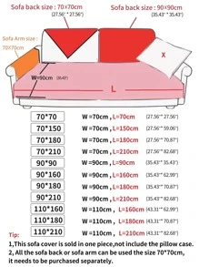 1pc Plain Sofa Cushion, Modern Simple Plush Anti-slip Wrinkle-resistant Couch Cover Suitable For Living Room Home Use - Green - View 2